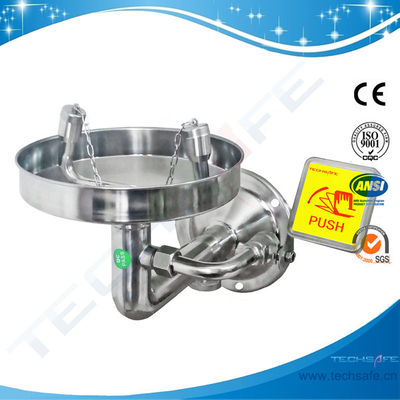 สถานีล้างตาฉุกเฉิน SH359DB - ติดผนัง SUS304 ล้างตา ANSI CE อุปกรณ์ป้องกันส่วนบุคคลสำหรับล้างตาฉุกเฉิน